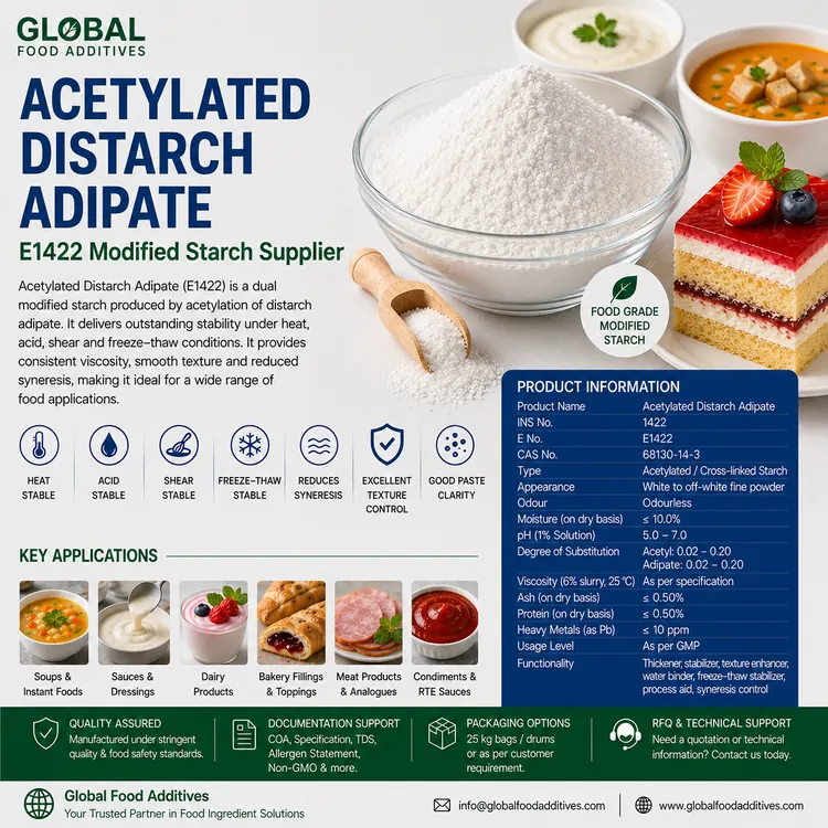 Acetylated Distarch Adipate food additive food additive ingredient illustration