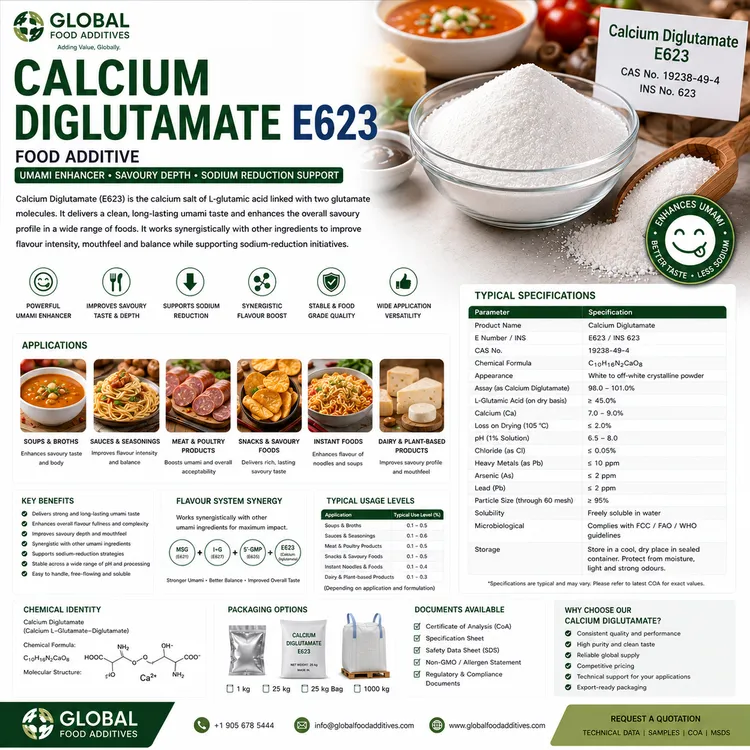 Calcium Diglutamate food additive food additive ingredient illustration