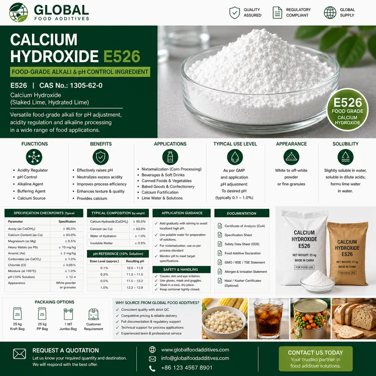 Calcium Hydroxide food additive food additive ingredient illustration