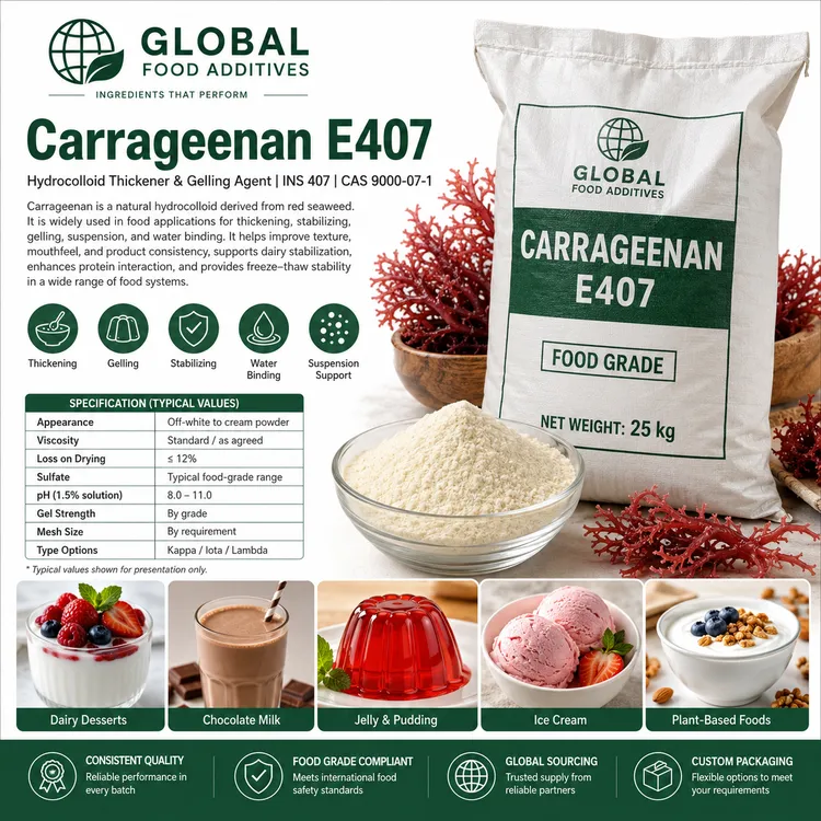Carrageenan hydrocolloid food additive food additive ingredient illustration