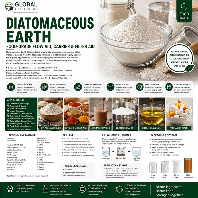 Diatomaceous Earth food additive food additive ingredient illustration