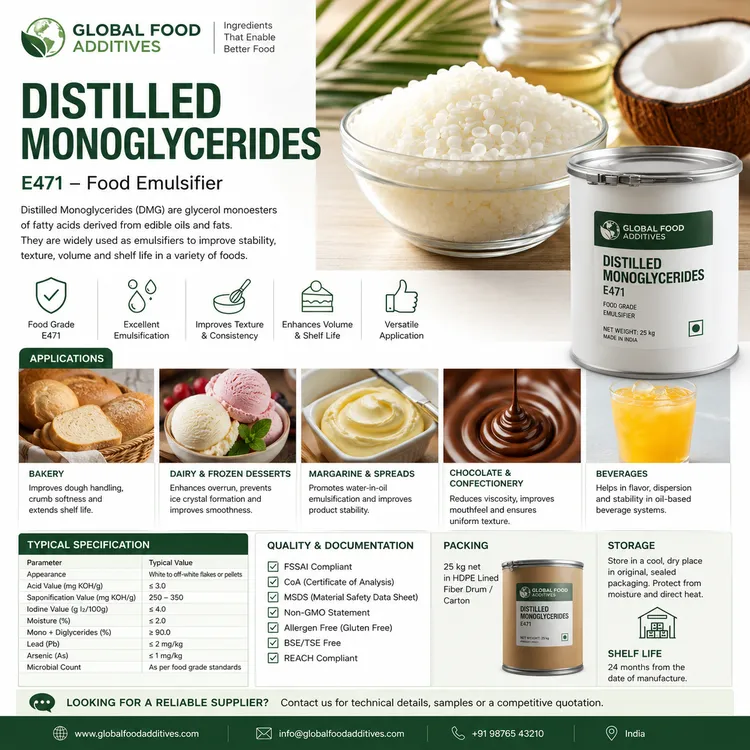 Distilled Monoglycerides food additive food additive ingredient illustration
