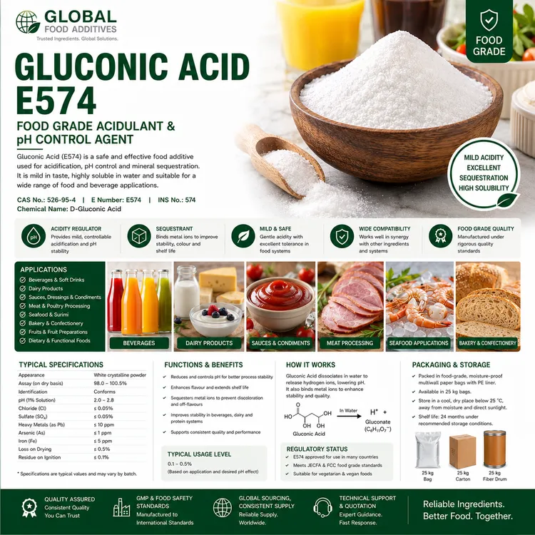 Gluconic Acid food additive food additive ingredient illustration