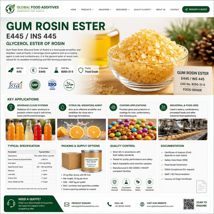 Gum Rosin Ester food additive food additive ingredient illustration