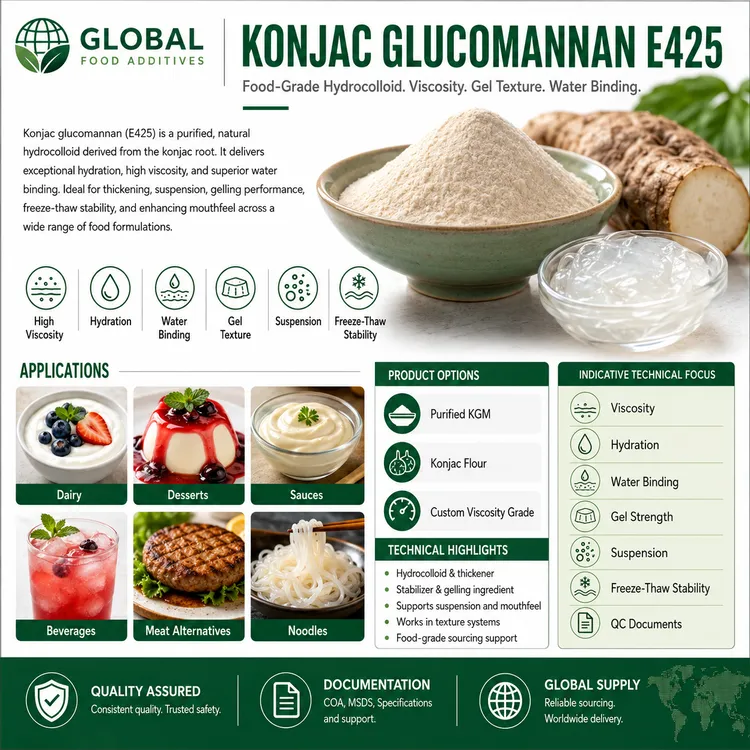 Konjac Glucomannan food additive food additive ingredient illustration