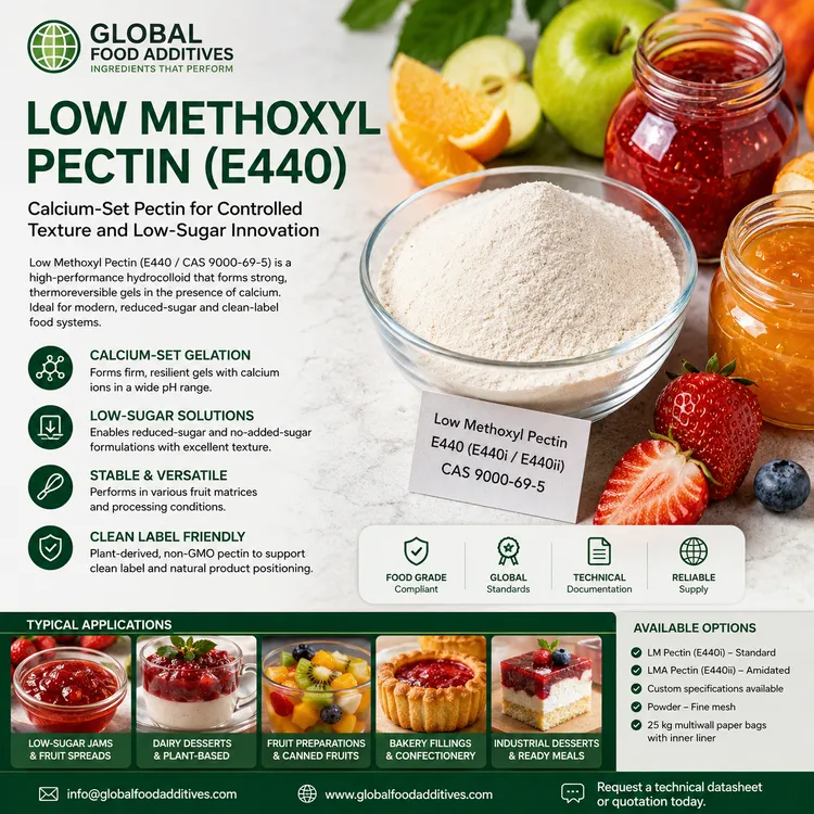 Low Methoxyl Pectin food additive food additive ingredient illustration