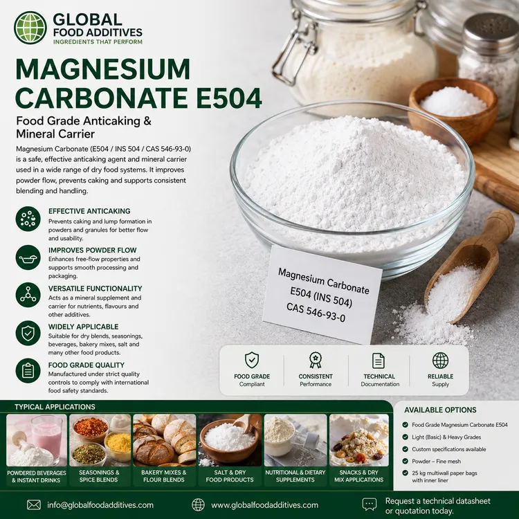 Magnesium Carbonate food additive food additive ingredient illustration