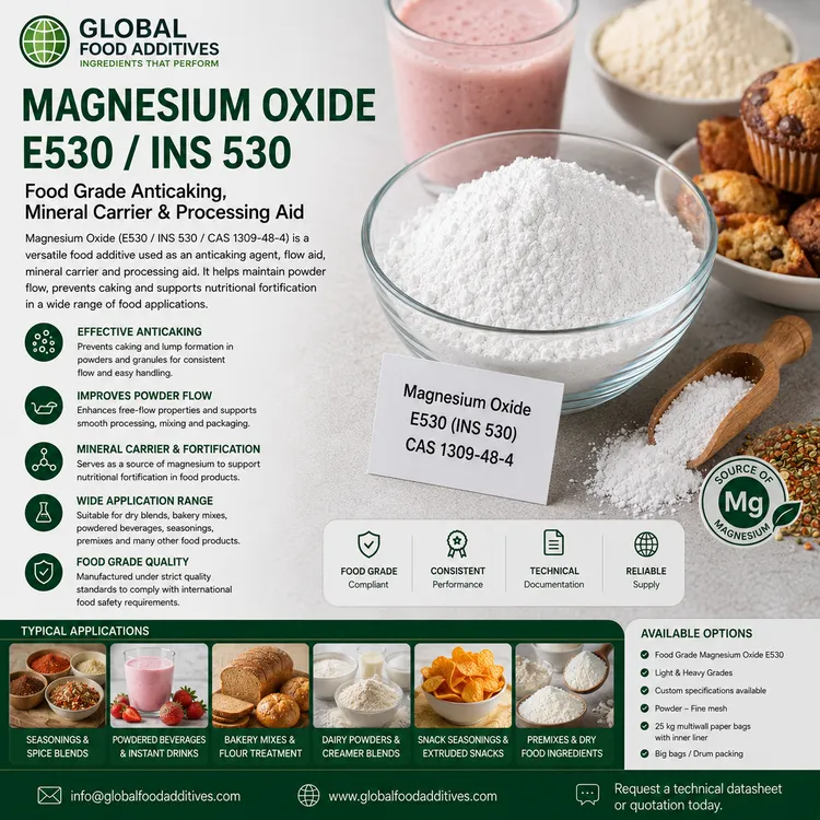 Magnesium Oxide food additive food additive ingredient illustration