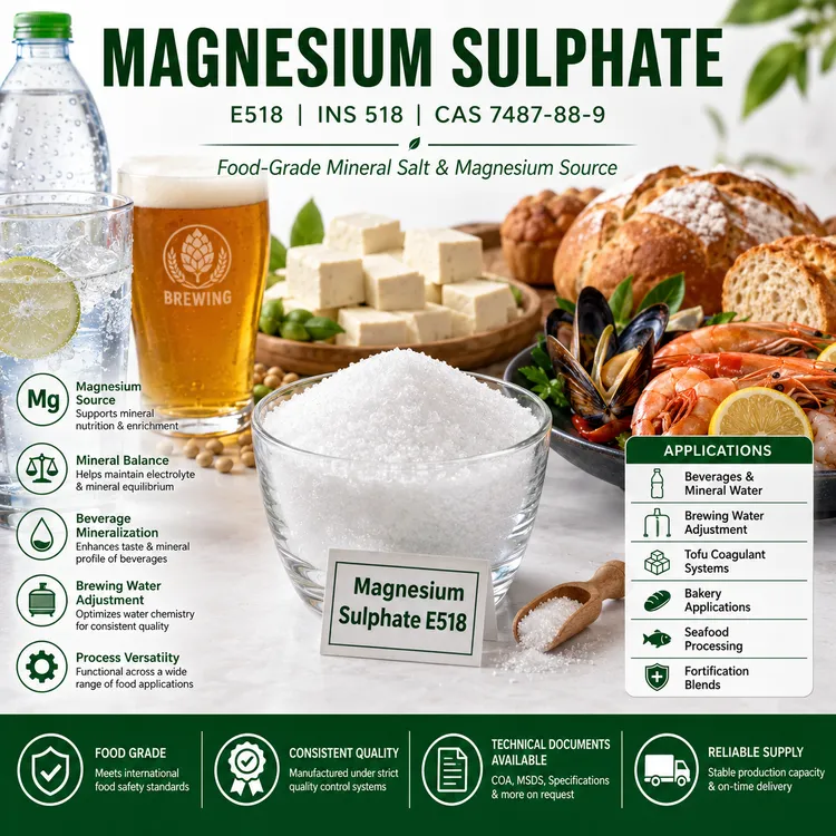 Magnesium Sulphate food additive food additive ingredient illustration