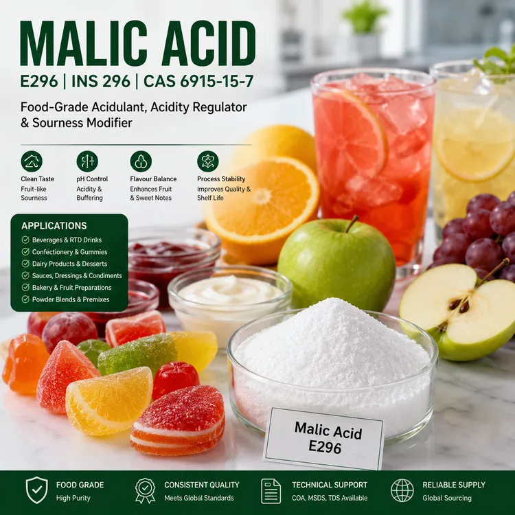Malic Acid food additive food additive ingredient illustration