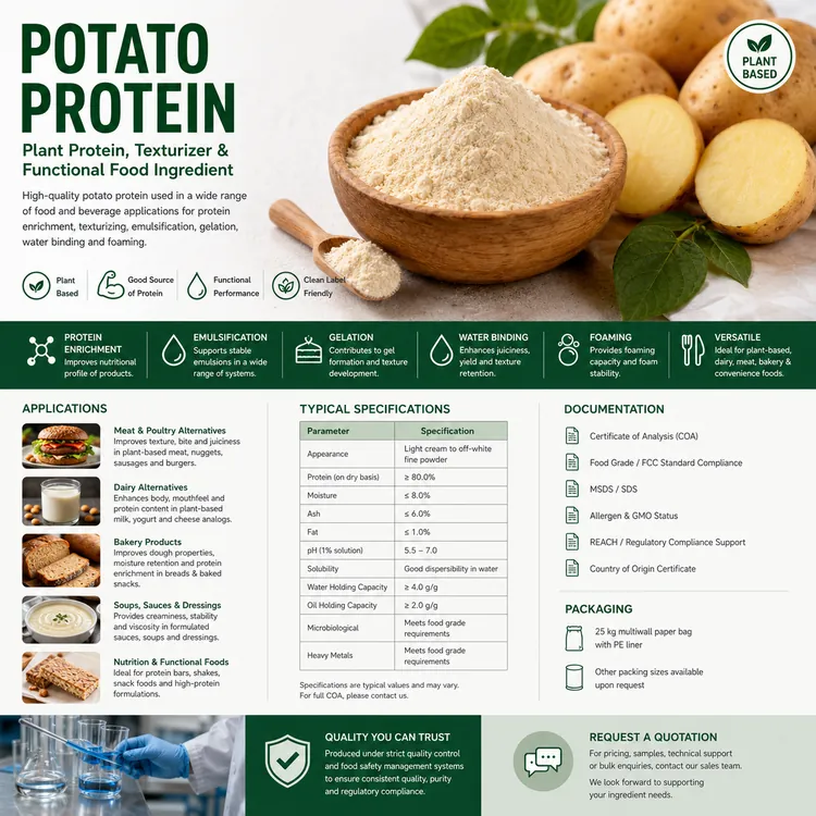 Potato Protein food ingredient food additive ingredient illustration