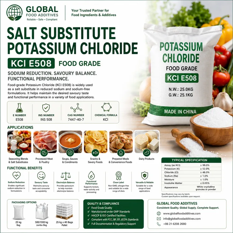 Salt Substitute Potassium Chloride food additive food additive ingredient illustration