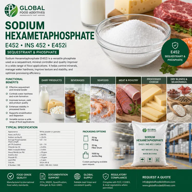 Sodium Hexametaphosphate food additive food additive ingredient illustration