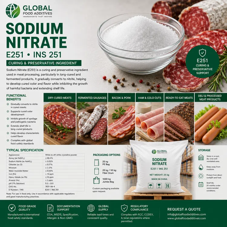 Sodium Nitrate food additive food additive ingredient illustration