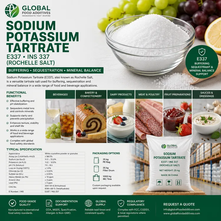 Sodium Potassium Tartrate food additive food additive ingredient illustration