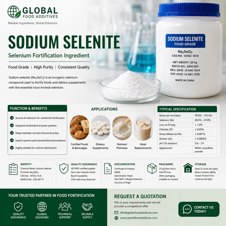 Sodium Selenite food additive food additive ingredient illustration