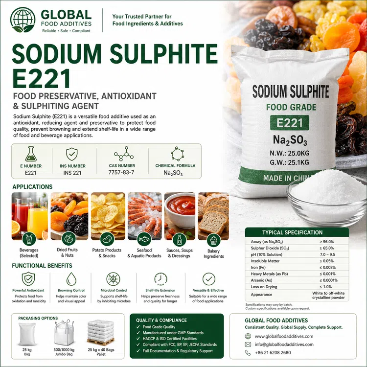 Sodium Sulphite food additive food additive ingredient illustration