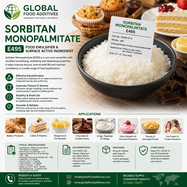 Sorbitan Monopalmitate food additive food additive ingredient illustration
