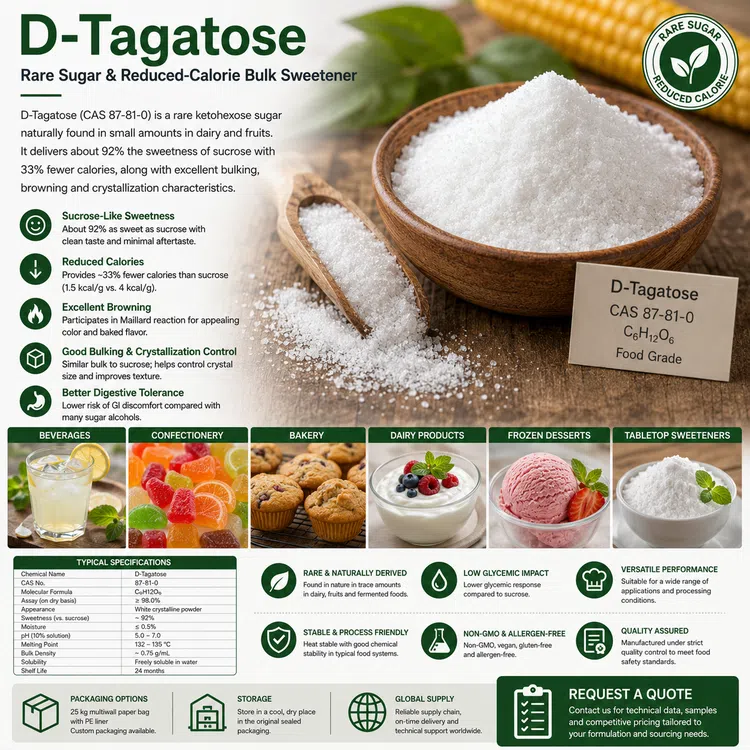 Food-grade D-Tagatose rare sugar crystalline powder